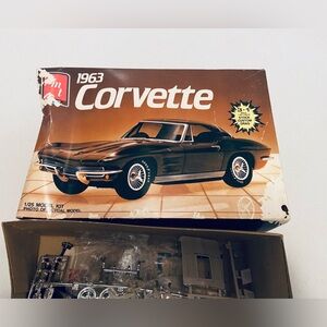 AMT 1963 Corvette Model Kit - Black. Box has been opened.